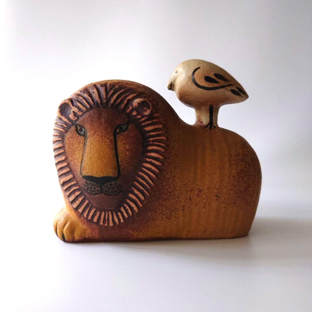 リサラーソン　ライオンと鳥　ライオンウィズバード　Lisa Larson