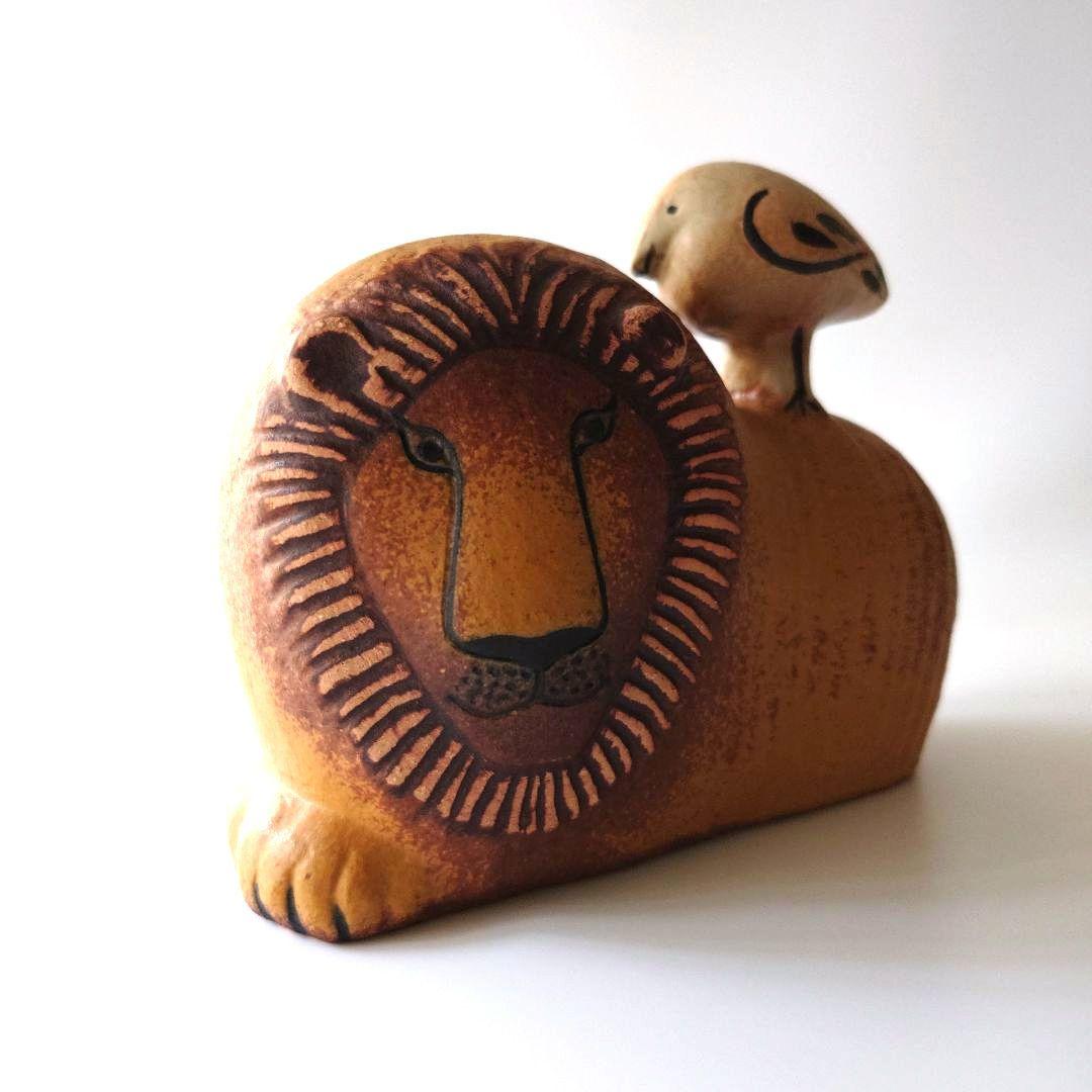 リサラーソン　ライオンと鳥　ライオンウィズバード　Lisa Larson