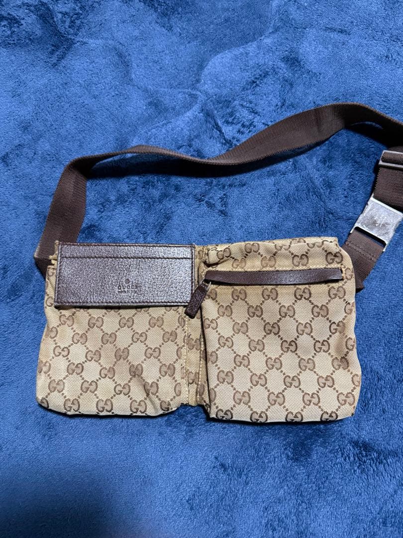 GUCCI グッチ GGキャンバス ボディバッグ ウエストバッグ ウエストポーチ