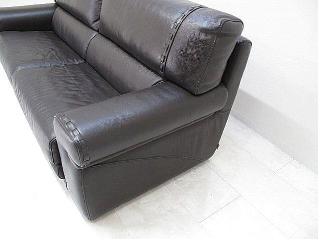 フォルメンティ 総革3人掛けソファ 　総本革ソファ/本革トリプルソファ