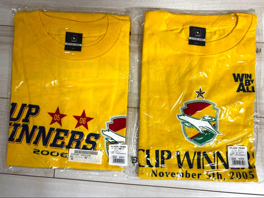 ジェフ千葉　Tシャツ ナビスコ杯優勝記念　連覇　05 06 L 2枚セット