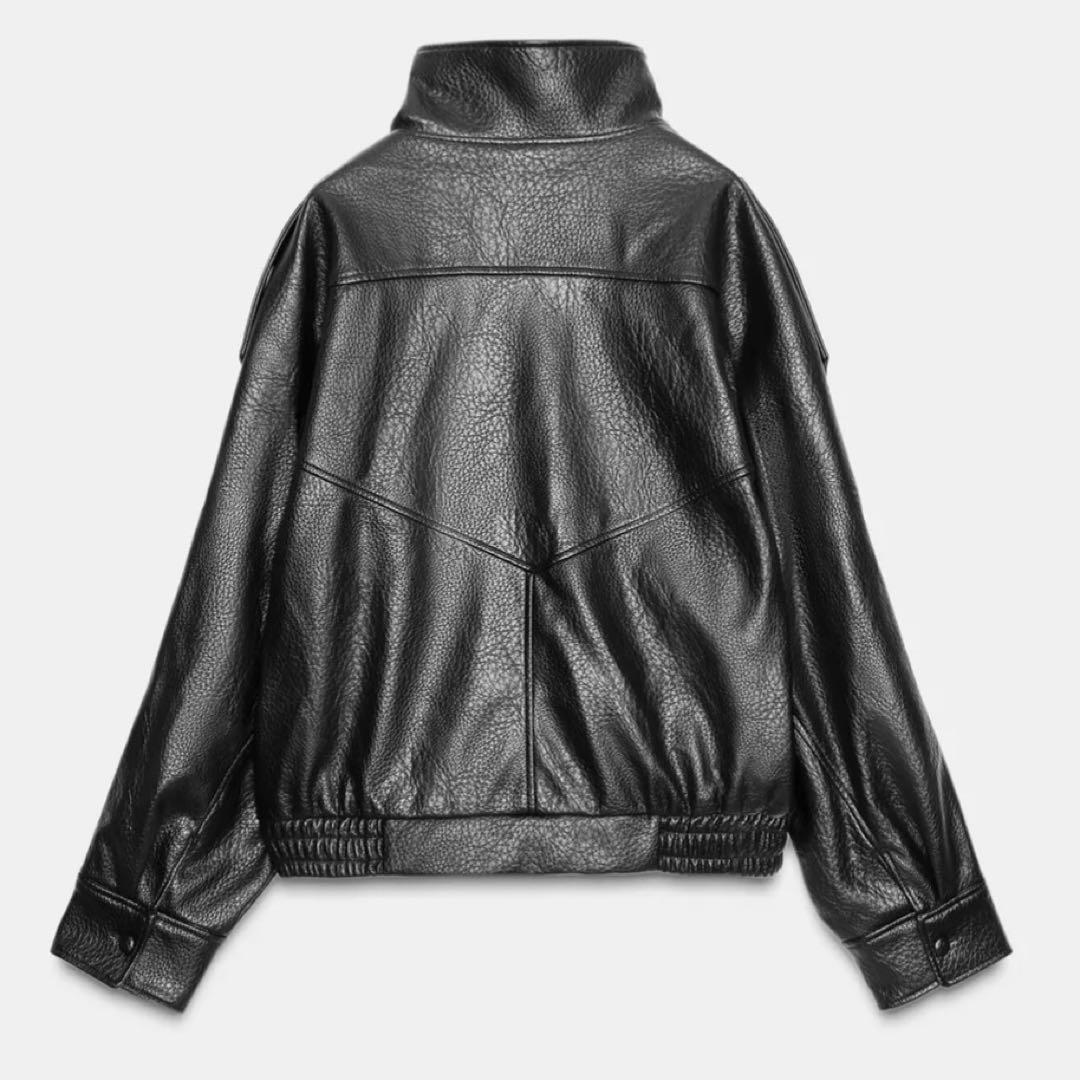 【ZARA】フェイクレザージャケット　M