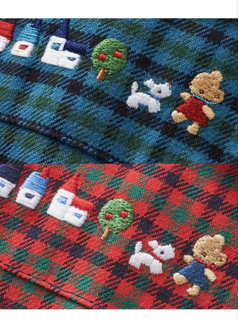 【現行品】familiar　チェック　カーディガン　80