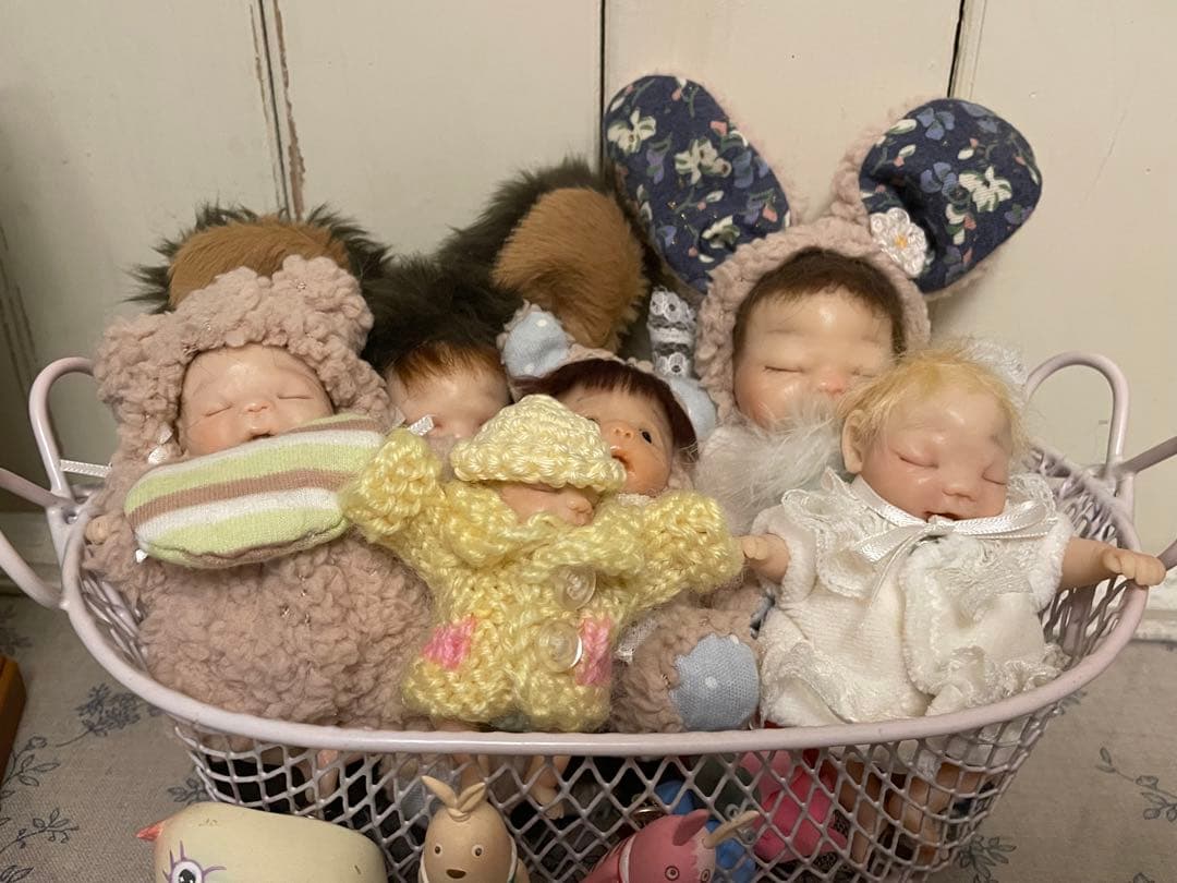 樹脂粘土　ベビー　天使　一点物　6人セット　ハンドメイド