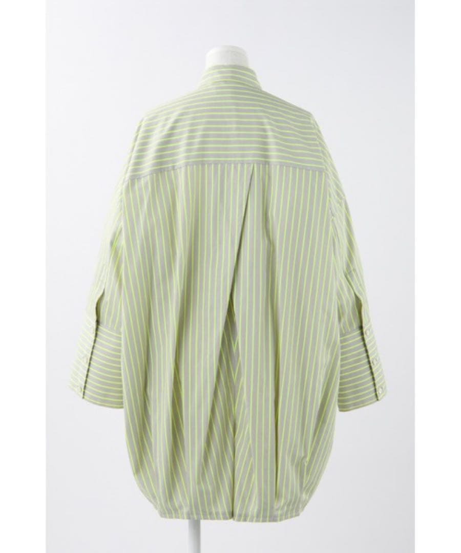 enfold ENFOLD Neon Stripeシャツロンパース
