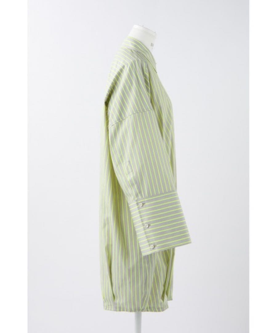 enfold ENFOLD Neon Stripeシャツロンパース