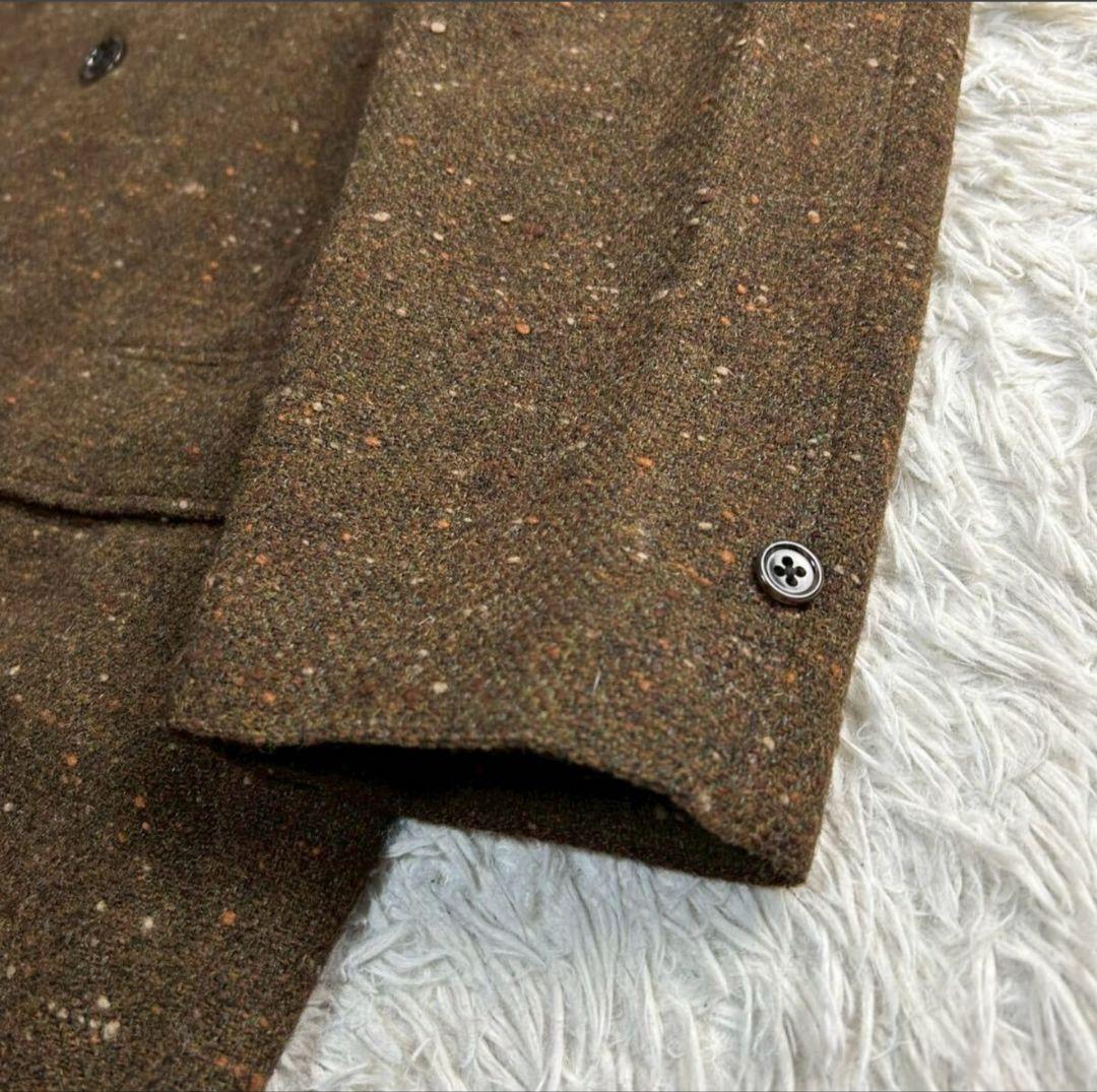美品 ビームスプラス BEAMS+ ウール ヘリンボーン ハーフコート