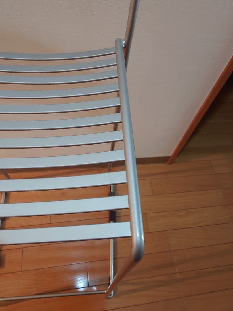 美品　ハイスツール　シルバー　金属　ハイチェア　カウンターチェア