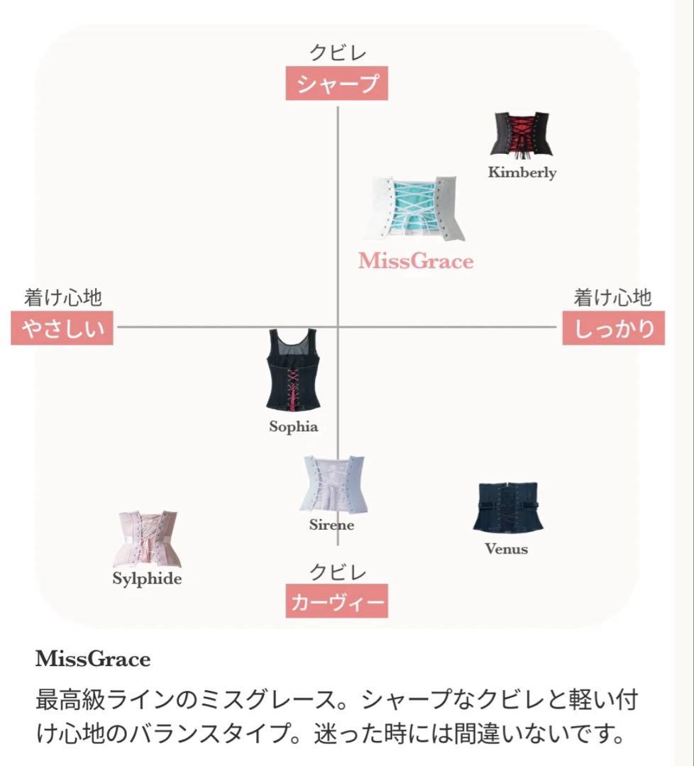 コルセットミスグレース ブルー S ランドリーネットつき
