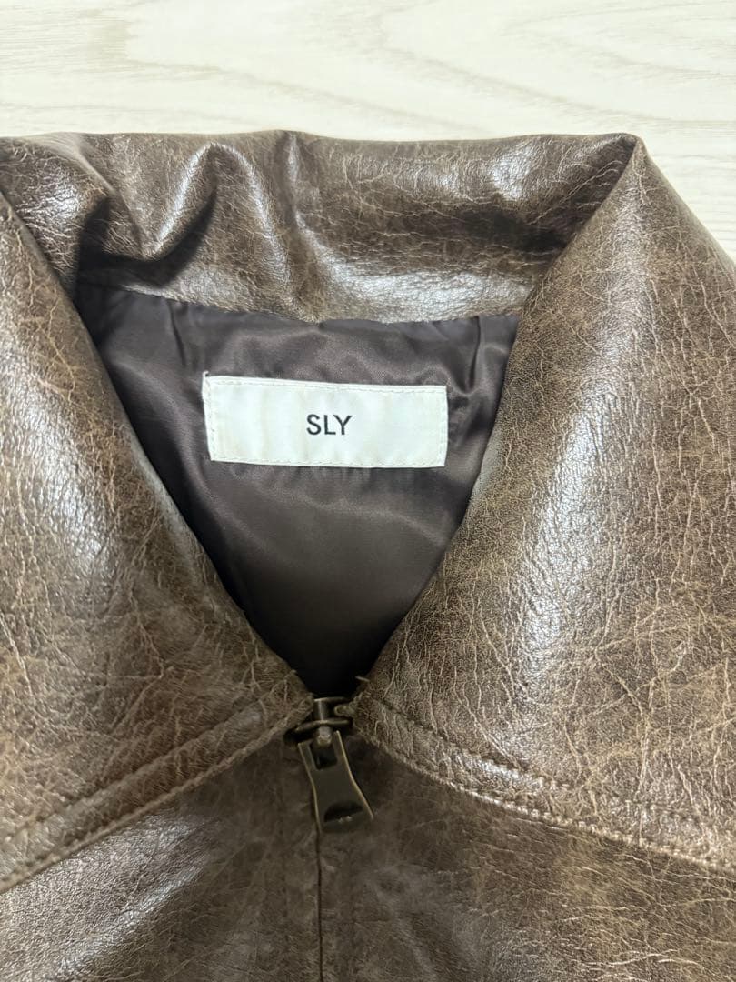 SLY FAUX LEATHER ZIP UP BZ ブルゾン