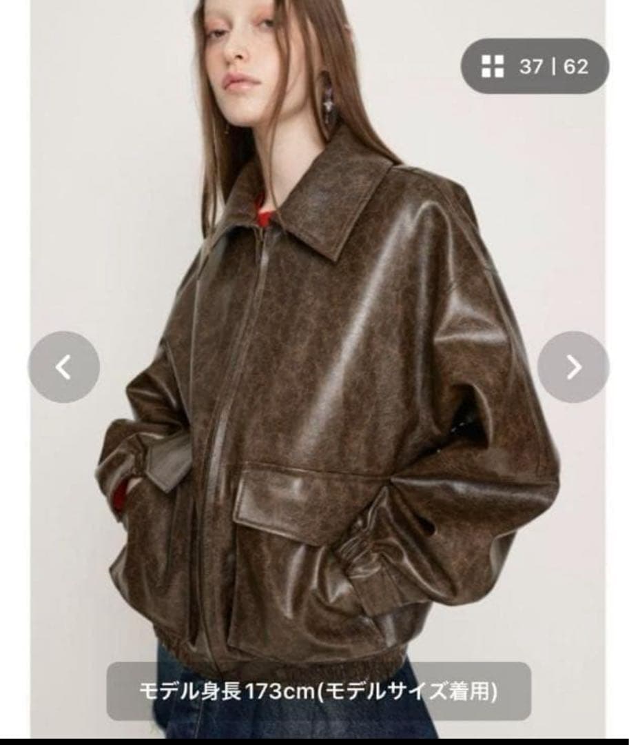 SLY FAUX LEATHER ZIP UP BZ ブルゾン
