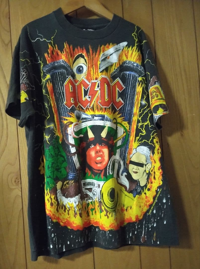 AC/DC Tシャツ L ブラック ROCK giant