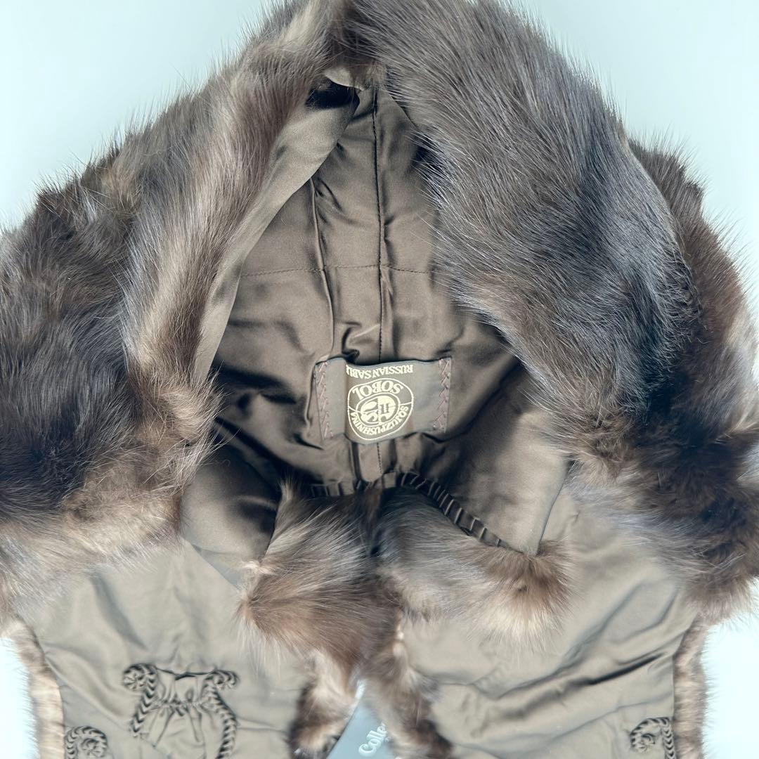 新品タグ付 SOBOL RUSSIAN SABLE ショール フリンジ付き