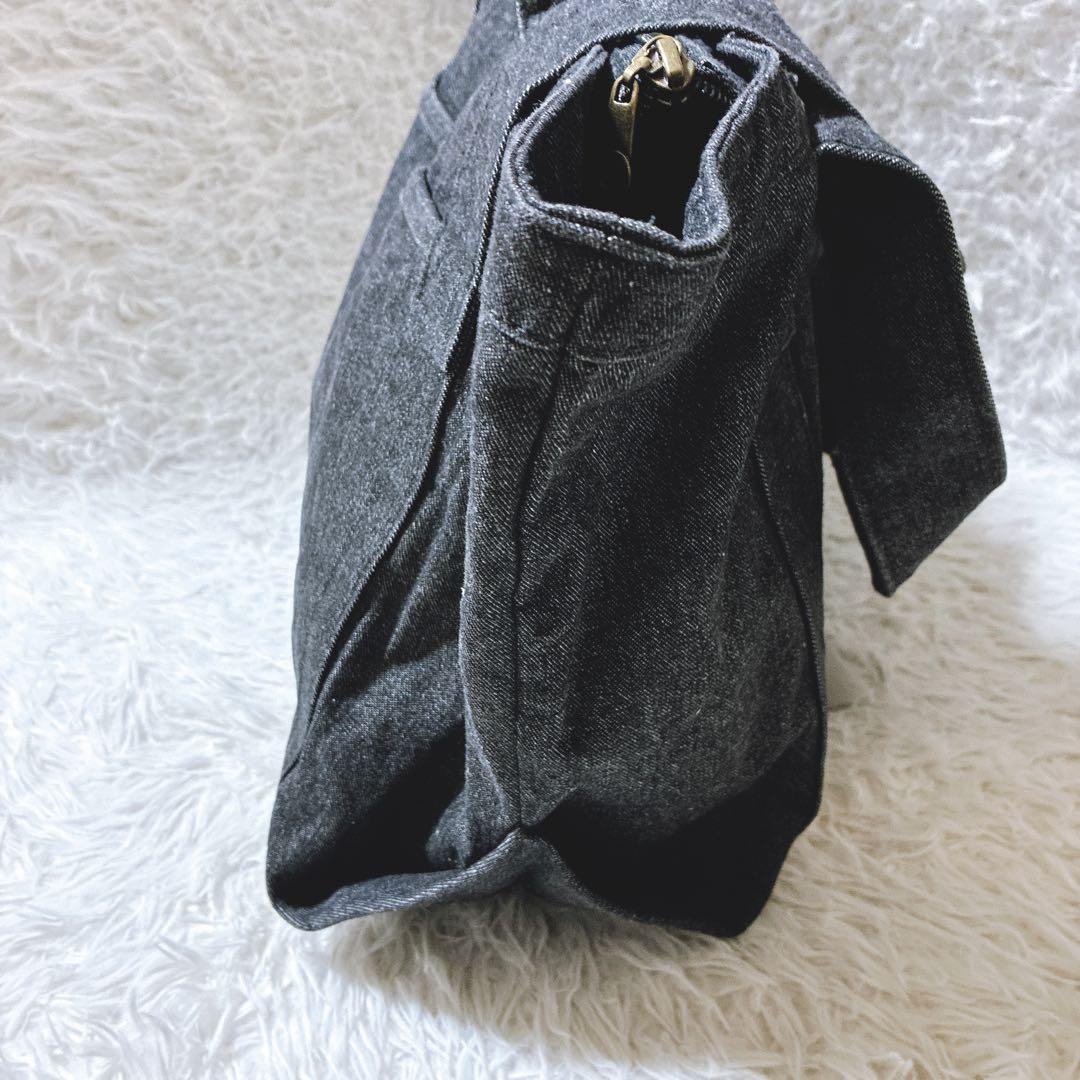 olive ⭐️ハンティングワールド　デニムトートバッグ　エンボスロゴ