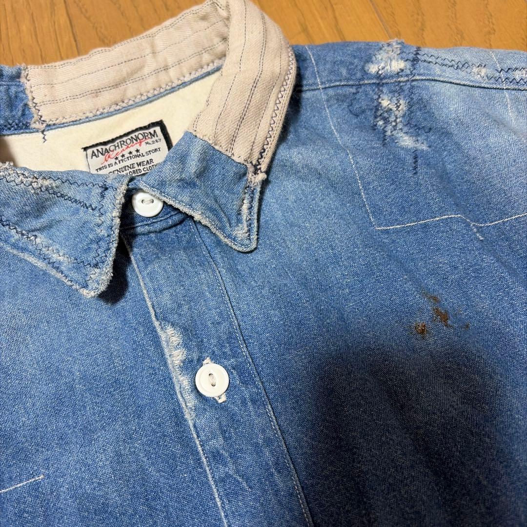 アナクロノーム パッチワークデニムシャツ