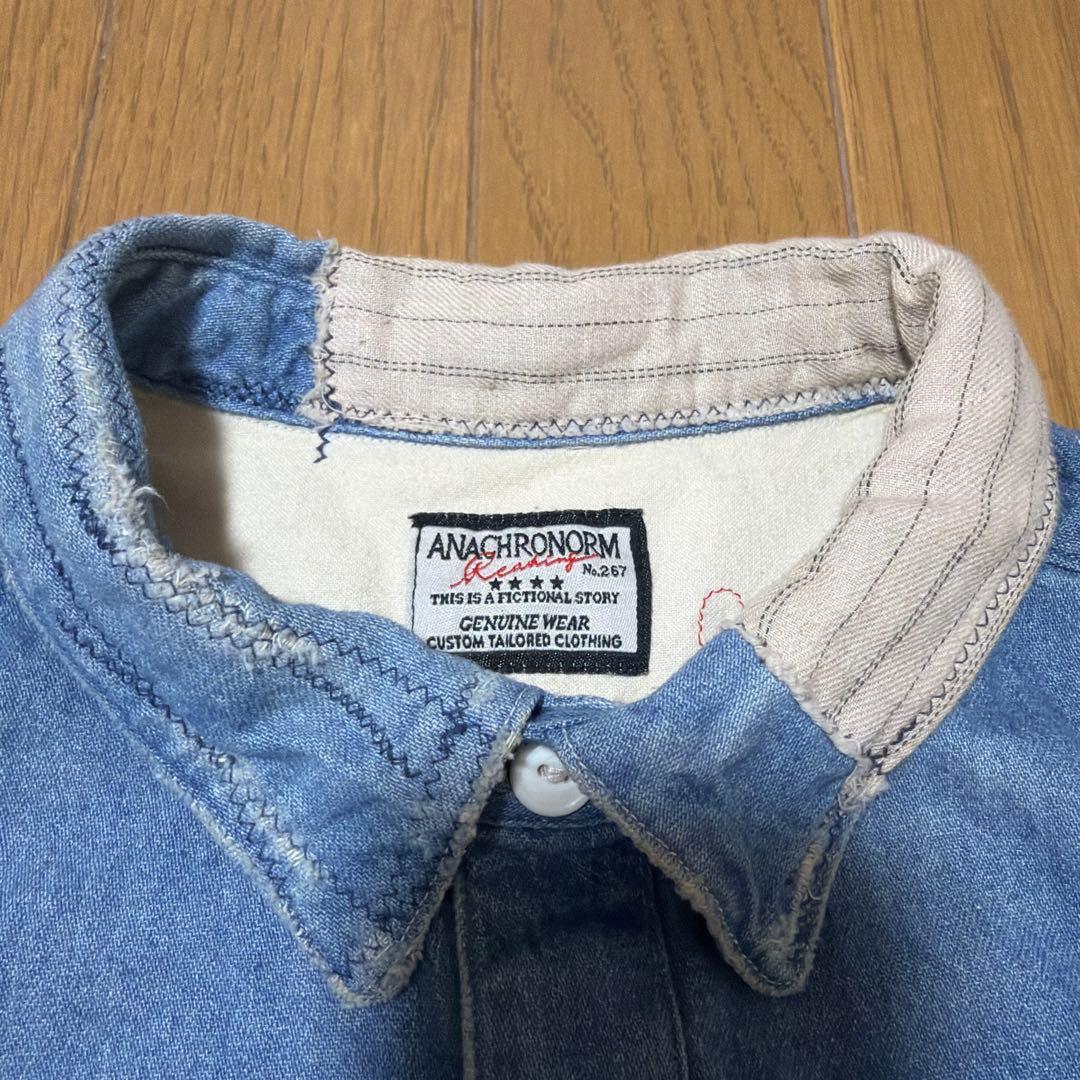 アナクロノーム パッチワークデニムシャツ
