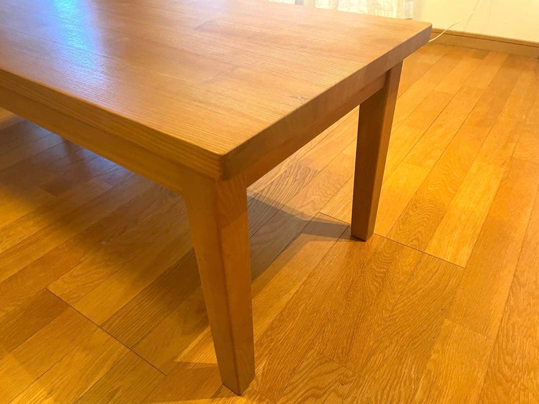 無印　ローテーブル　タモ材　天然木 1200 MUJI