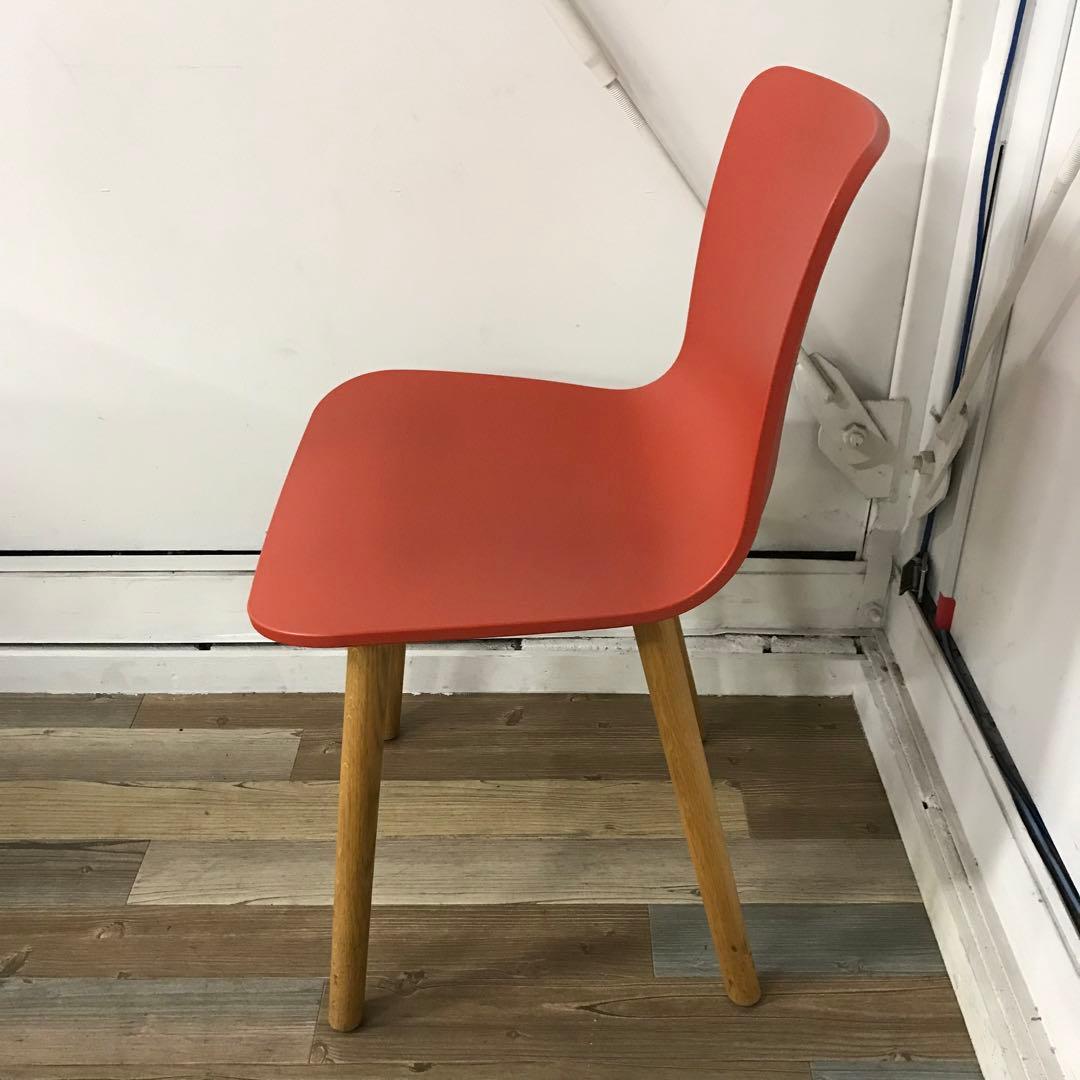【在庫処分・3脚セット】Vitra ヴィトラ HAL Wood チェア レッド系
