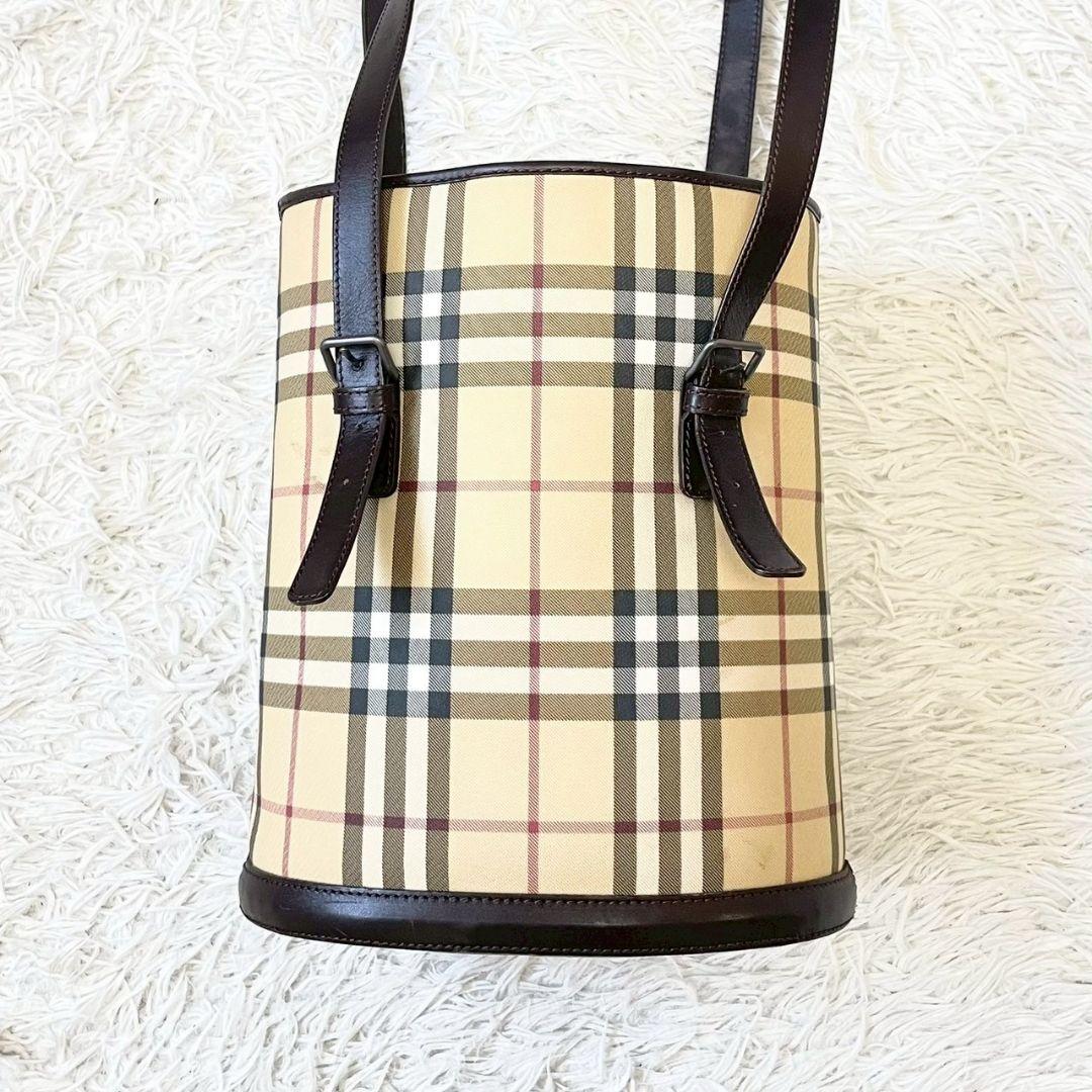 イタリア製　BURBERRY　LONDON ノバチェック　トート　バケツ型