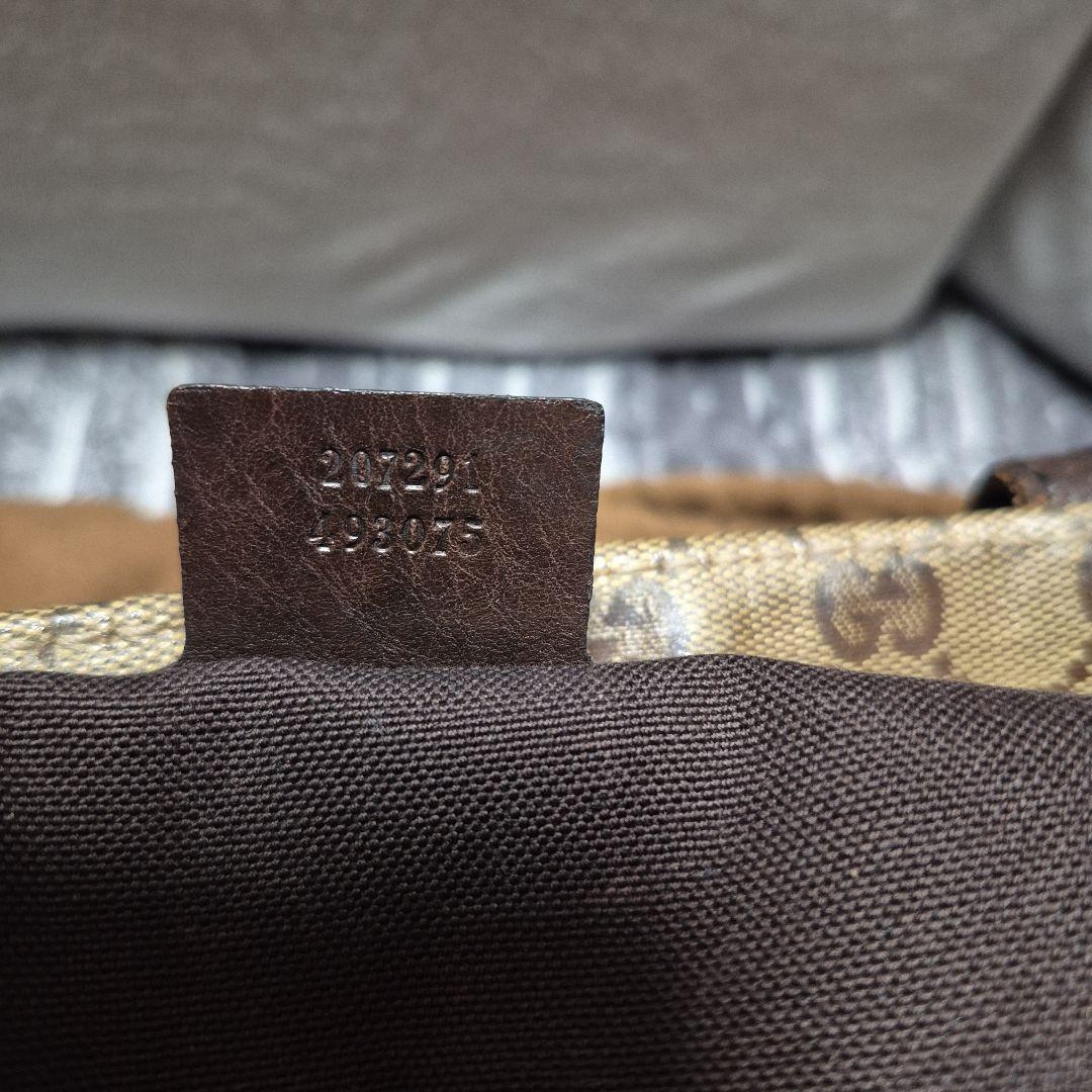 GUCCI GGキャンバス トートバッグ ゴールドスタッズ