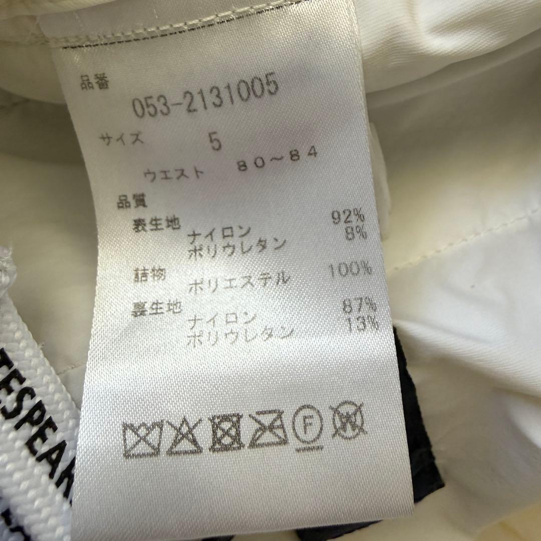 中綿入り　防寒　パーリーゲイツ　ダウン　パンツ　M〜L相当　白　秋冬　暖パン　5