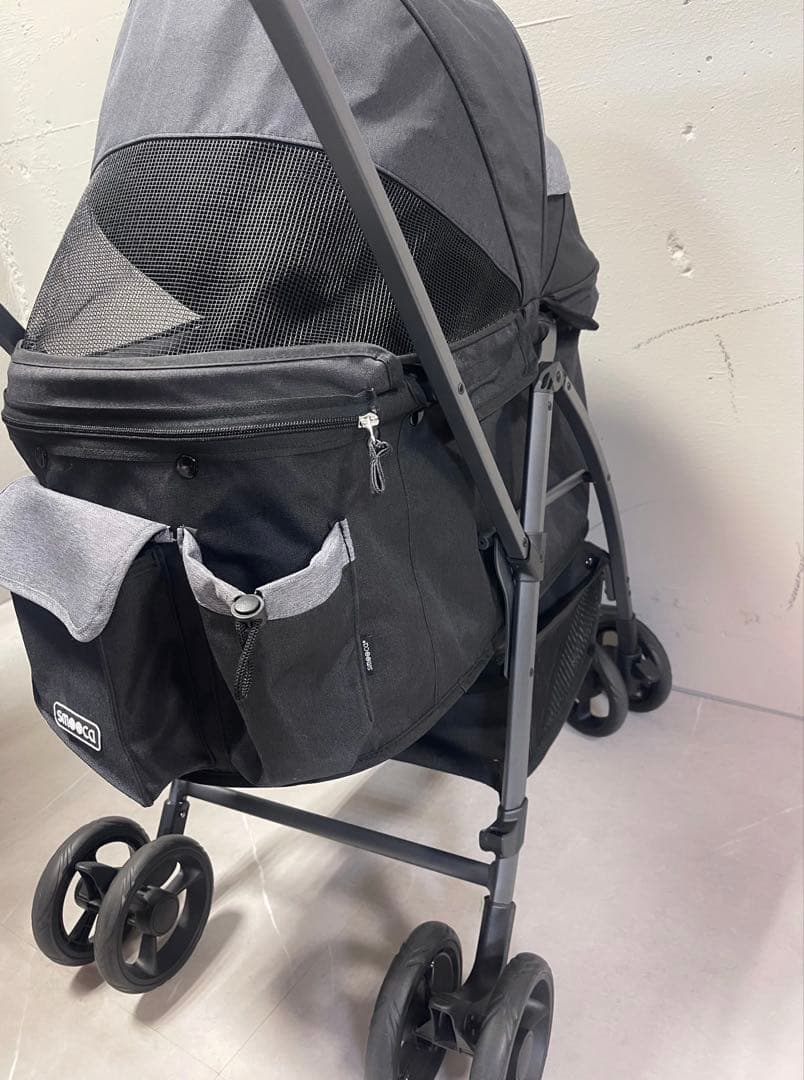 ペットパラダイス smooca スムーカ ペットカート ハンドフル 黒 美品