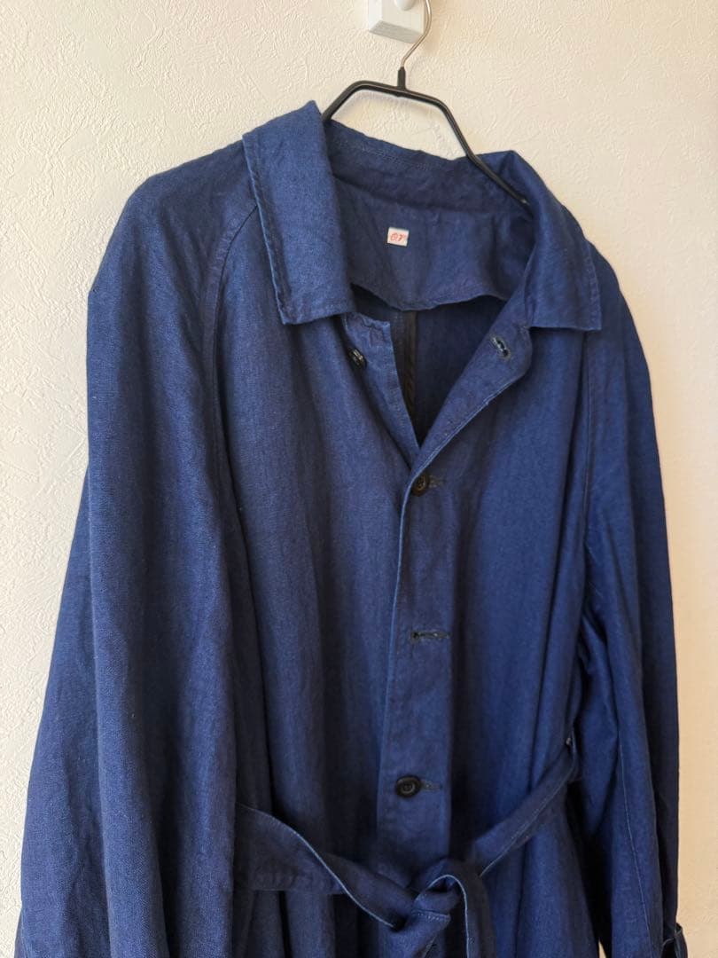 OUTIL / ウティMANTEAU UZES インディゴリネン　サイズ1