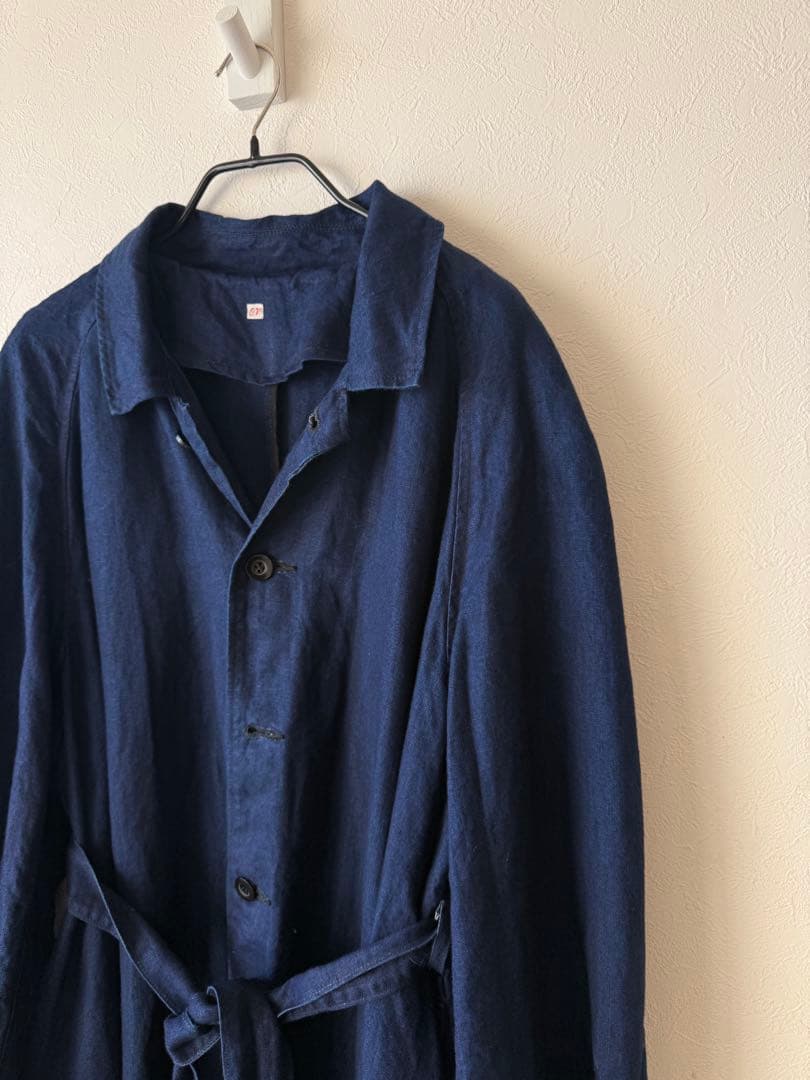 OUTIL / ウティMANTEAU UZES インディゴリネン　サイズ1