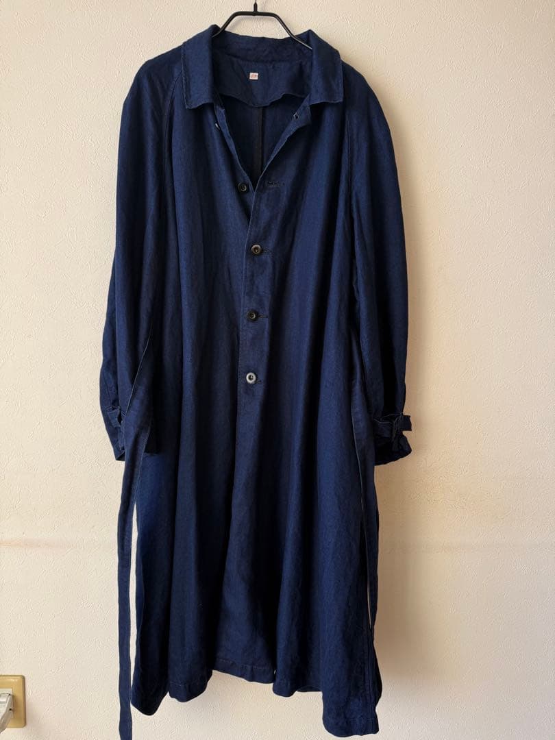 OUTIL / ウティMANTEAU UZES インディゴリネン　サイズ1