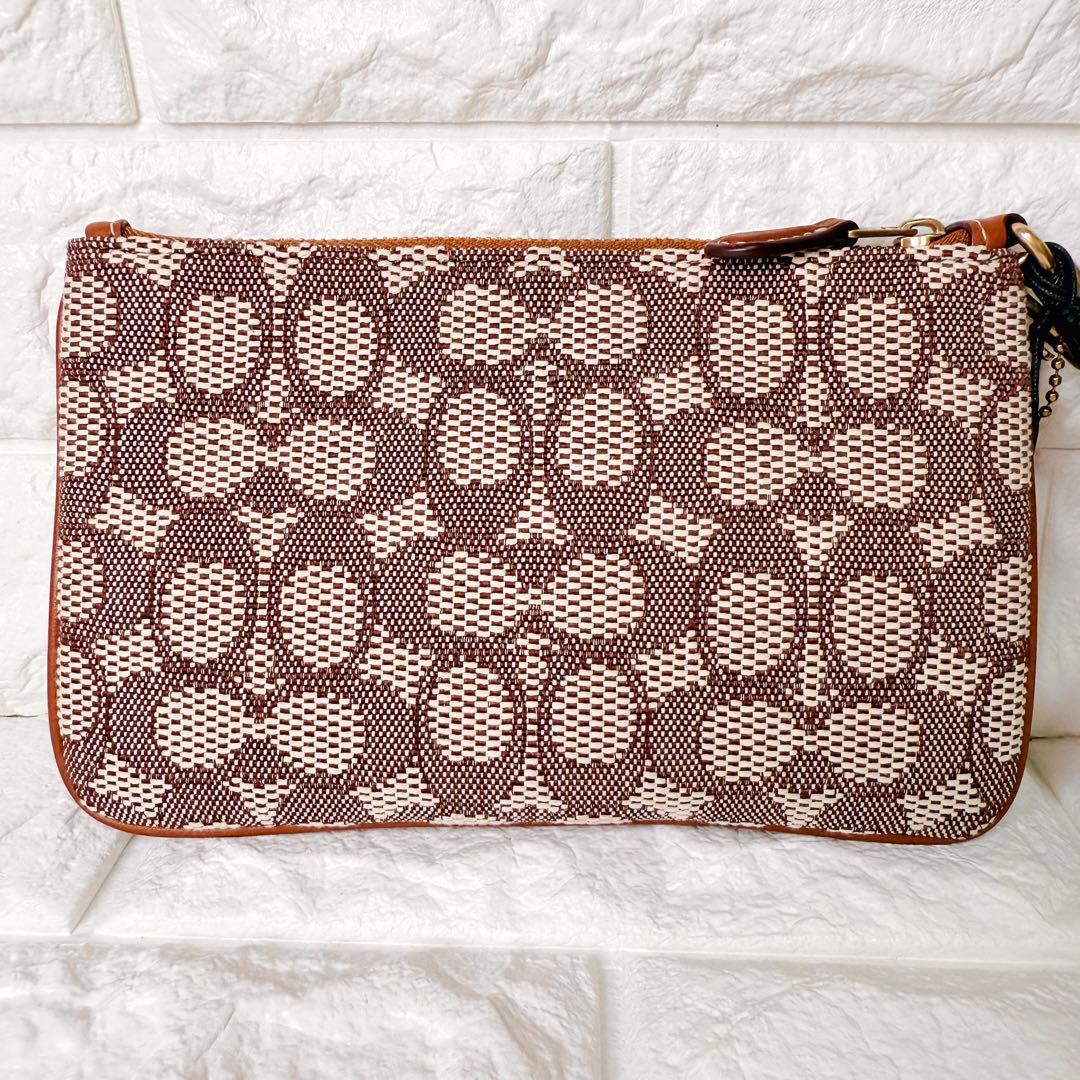 タグ付【未使用】COACH ポーチ シグネチャー ディズニー ドナルド デイジー