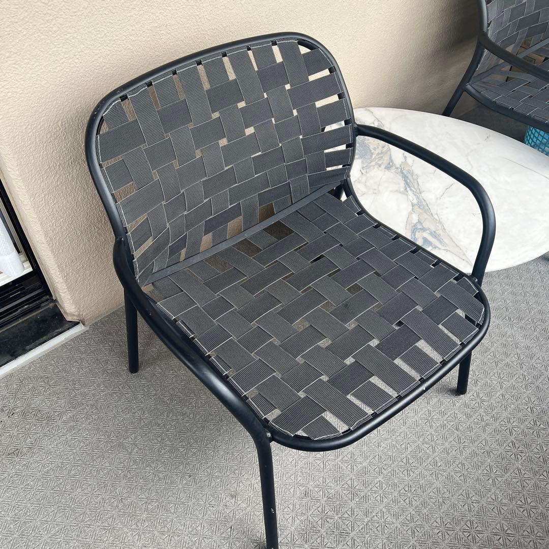 emu / Yard Lounge Chair ブラック編み込みガーデンチェア