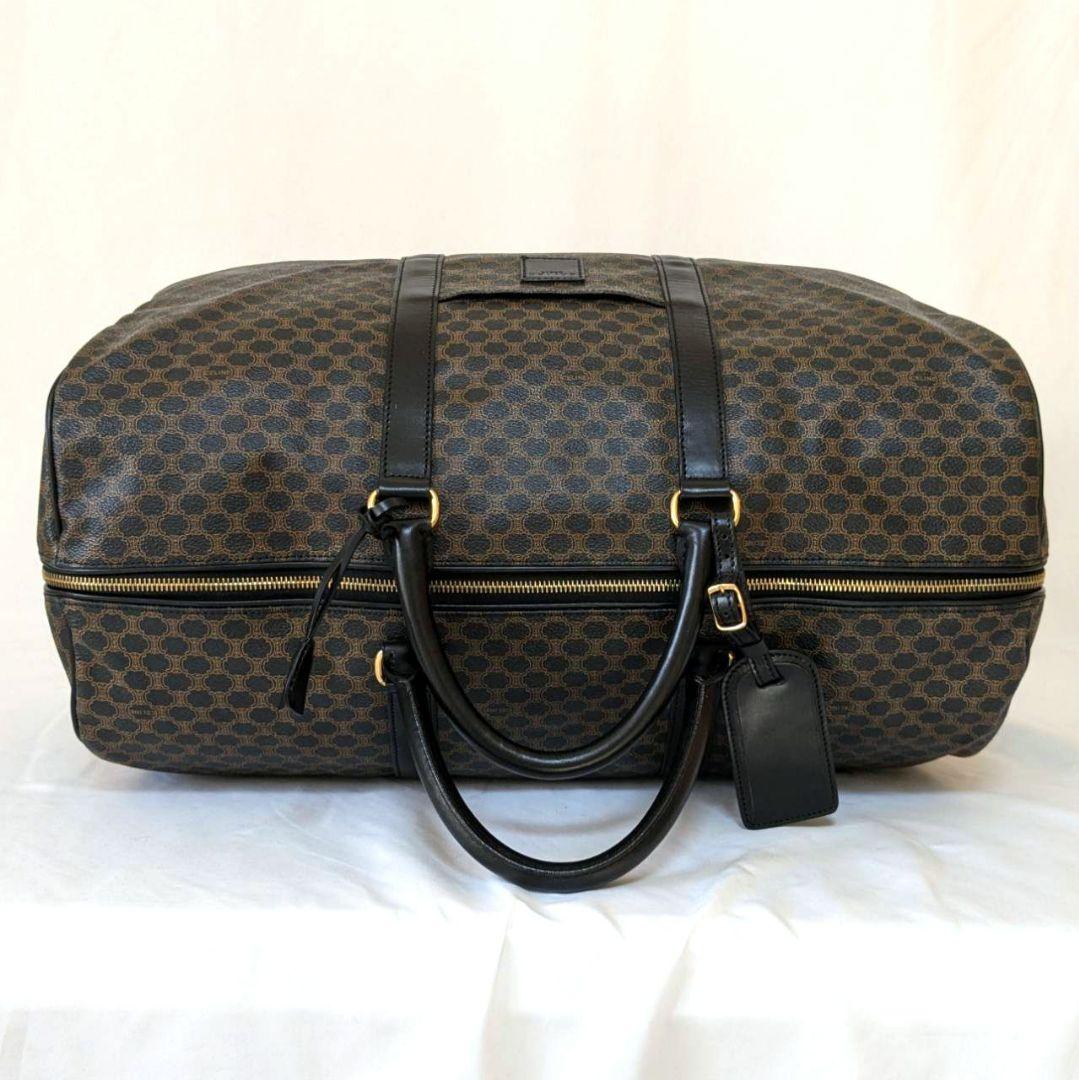 ✨極美品 CELINE 黒マカダム ボストンバッグ 鍵 2way PVC 大容量