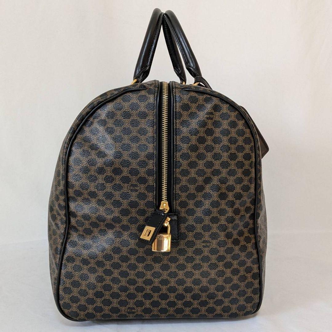 ✨極美品 CELINE 黒マカダム ボストンバッグ 鍵 2way PVC 大容量