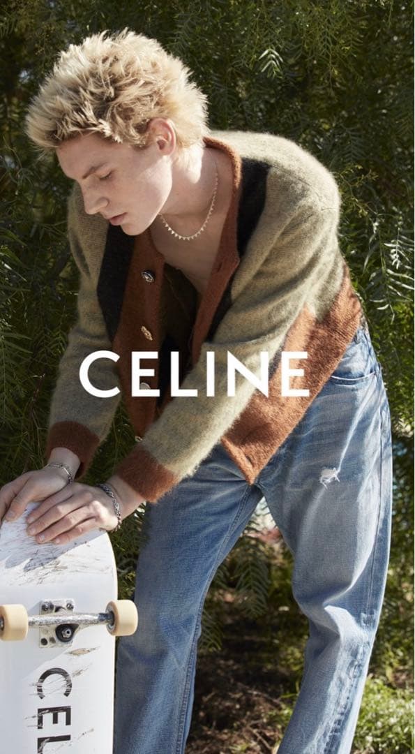 CELINEモヘアカーディガン　Mサイズ　セリーヌ