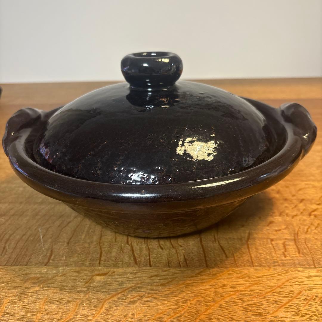 雲井窯 鴨釉 土鍋 八寸サイズ すのこ付き
