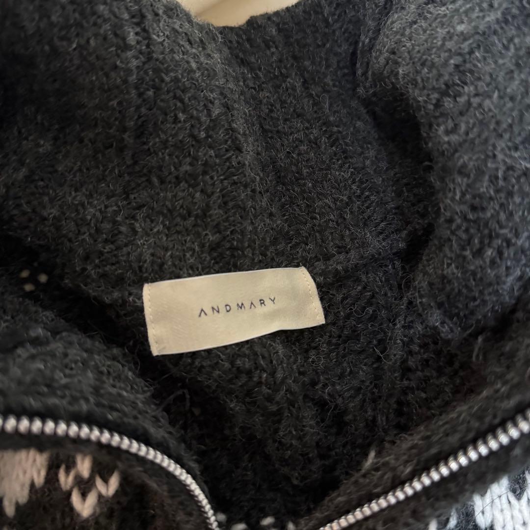 andmary Mary knit cowichan gray グレー