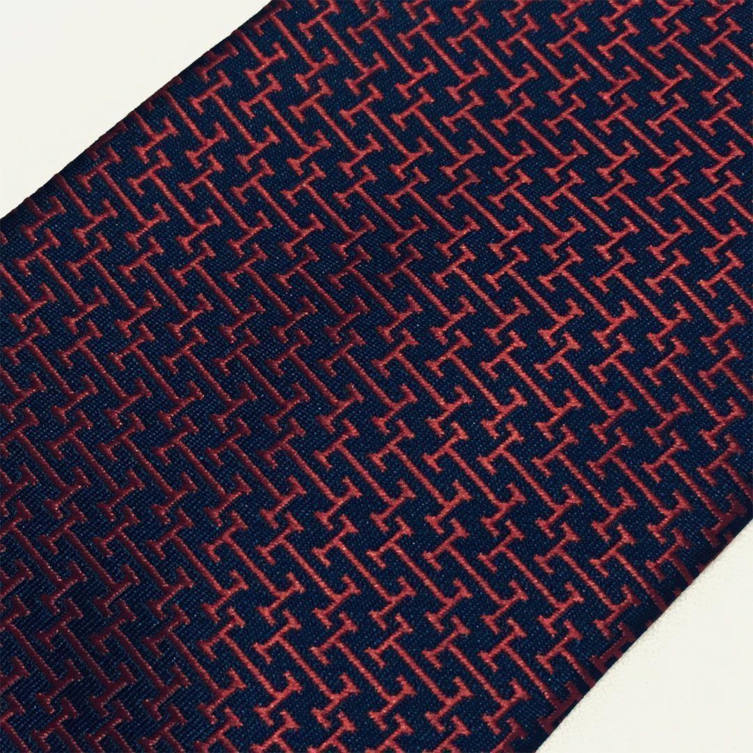 未使用級 H織りタイ ファソネH柄 エルメス HERMES ネクタイ