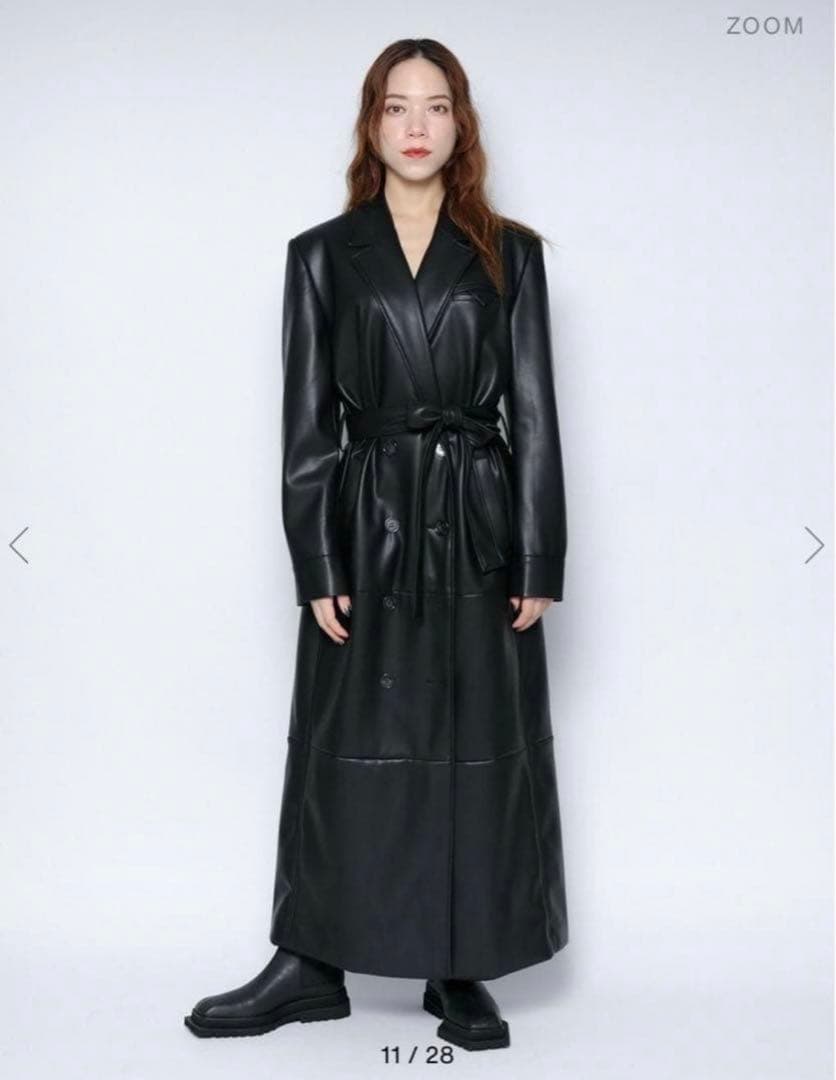 ジャケット・アウター melt the lady leather like trench coat