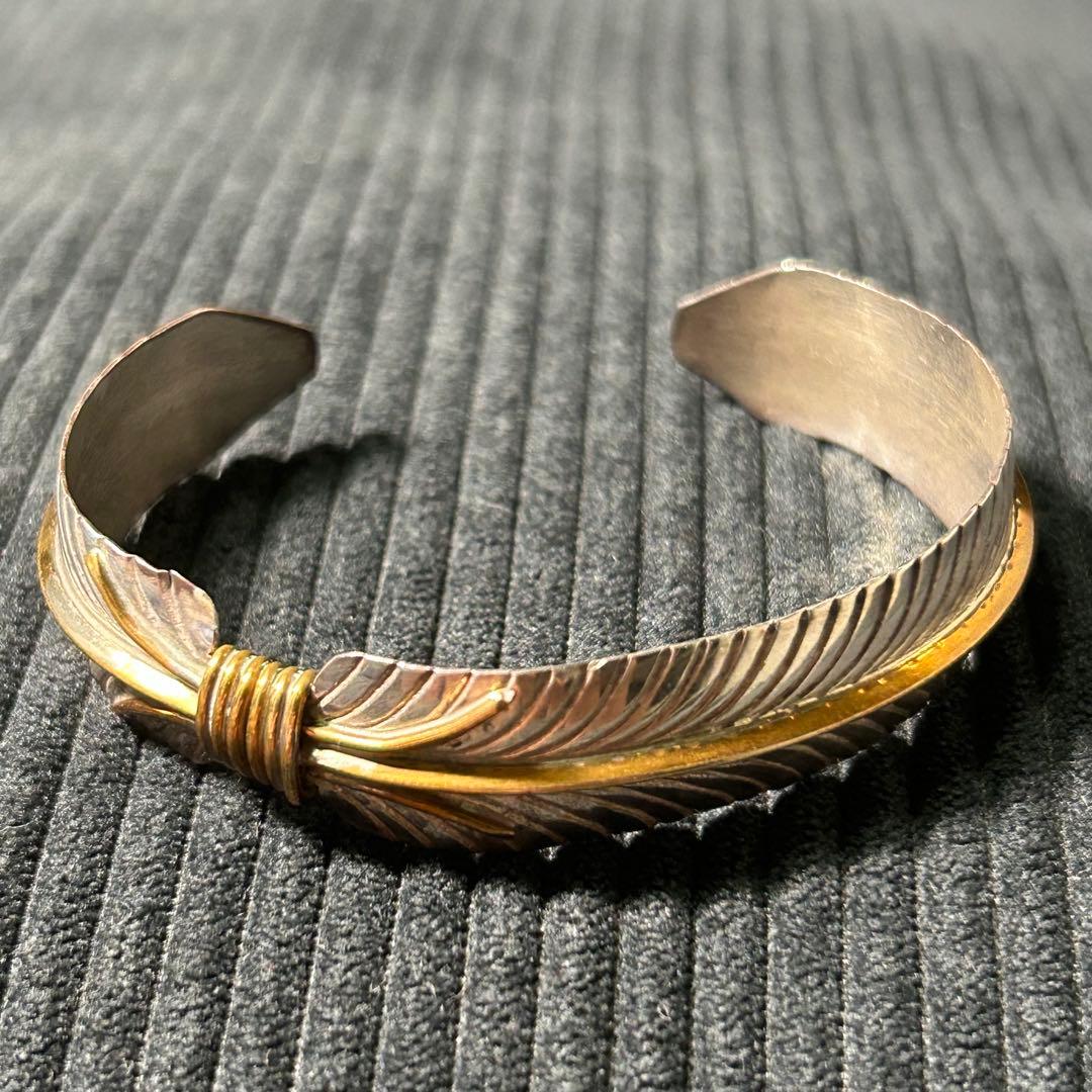 Navajo Indian Jewelry フェザー　バングル　sterling