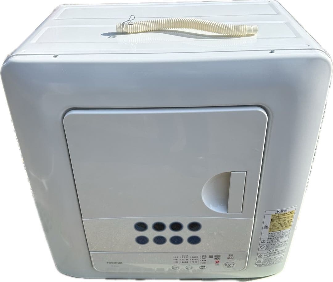 美品 東芝 衣類乾燥機 ED-458 4.5kg ピュアホワイト 2020年製