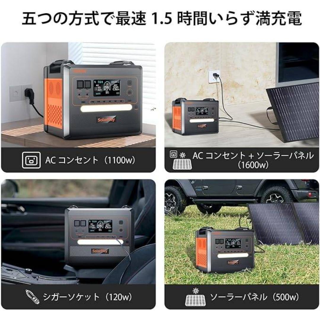 お買い得 新品未開封　大容量 ポータブル電源 2300Wh Solarplay