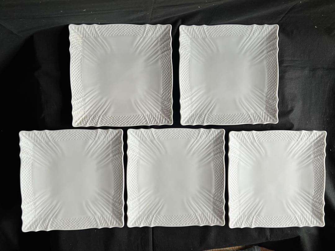 リチャードジノリ　ベッキオホワイト　スクエアプレート 22cm