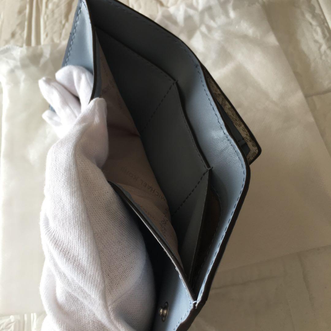 新品 マイケルコース MICHEAL KORS 財布 ホワイト ブルー