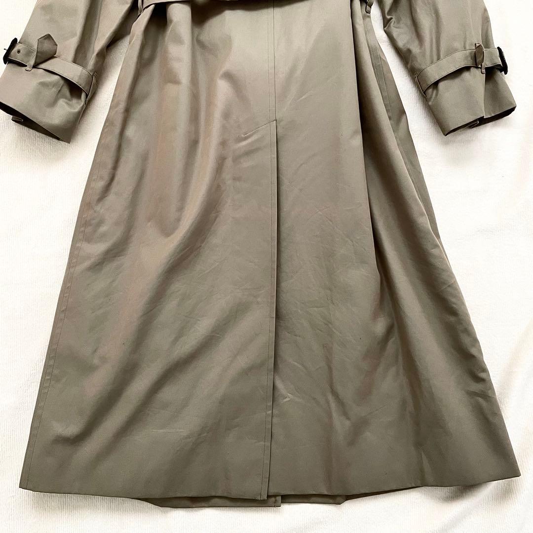 美品 DAKS ハウスチェック ロングトレンチコート ライナー 11AB 玉虫色