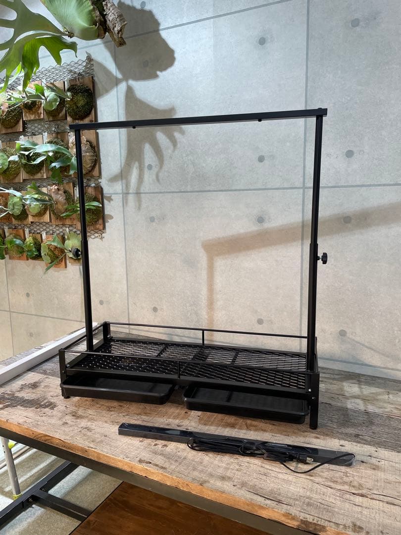 完成品　給水トレイ付　アイアン　植物棚　ダクトレール付　シェルフ