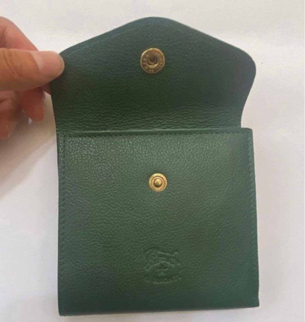 【IL BISONTE】新品　がま口財布　ヴェルデ　グリーン　人気希少