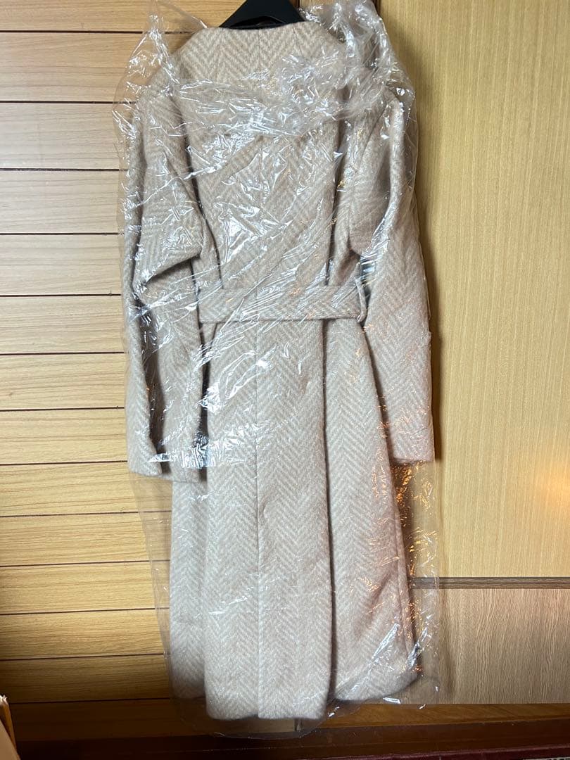 h*a様 ボーダーズアットバルコニー　ノーカラーロングコート　S 新品