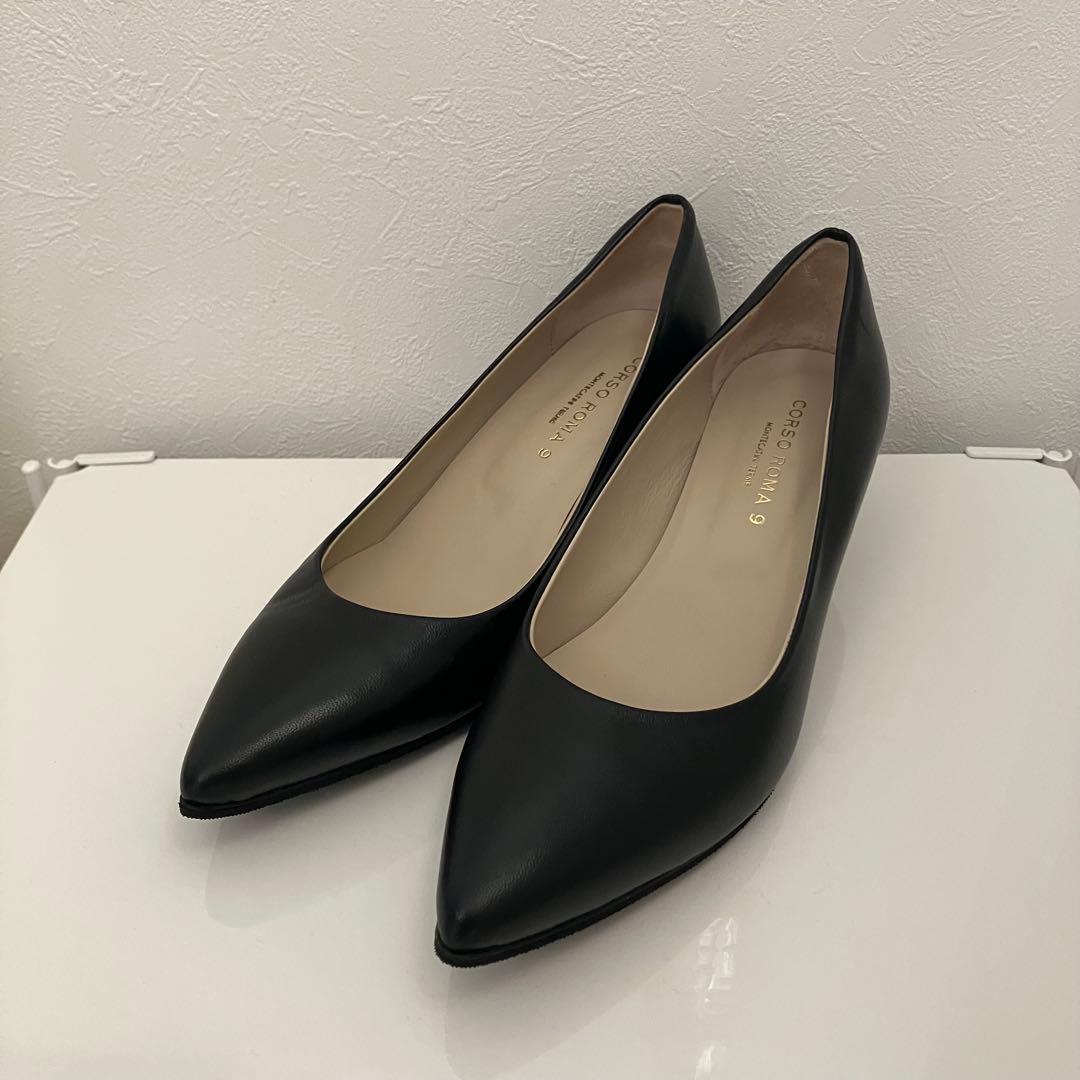 【美品】CORSO ROMA9 ポインテッドトゥ パンプス 36