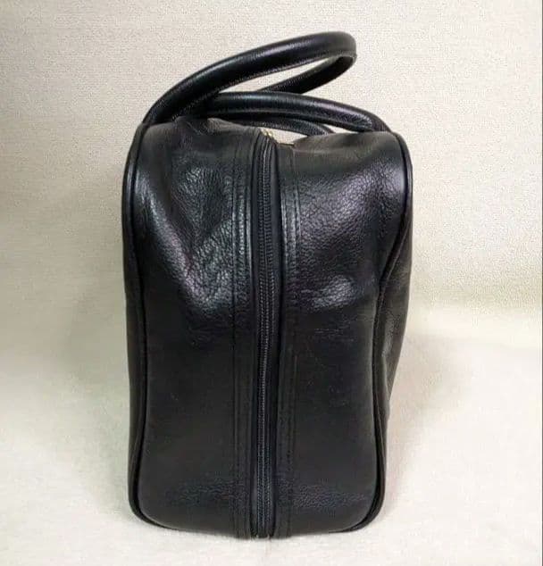 YVES SAINT LAURENT YSLロゴ ボストンバッグ/シボ革