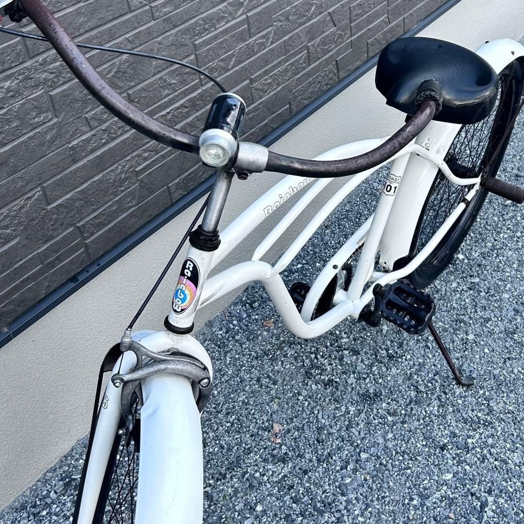 ★ビーチクルーザー★ ホワイトrainbow